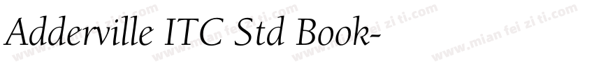 Adderville ITC Std Book字体转换